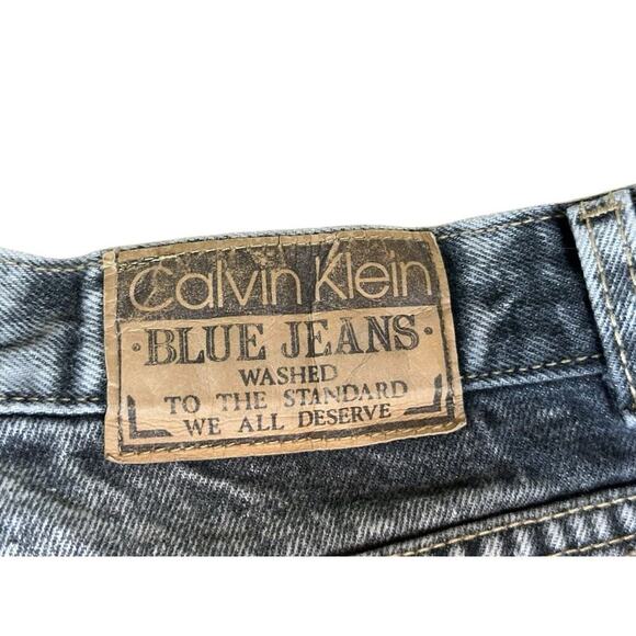 Rare Vtg 80s Calvin Klein Acid Wash Denim- Size 28 Tapered Leg- Made in USA - Picture 6 of 14